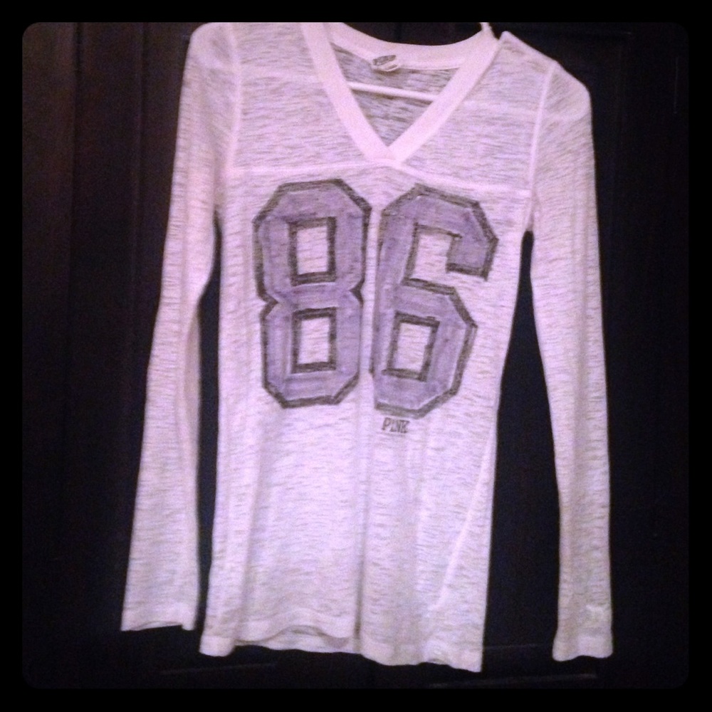 COPY - PINK long sleeve burn out tee